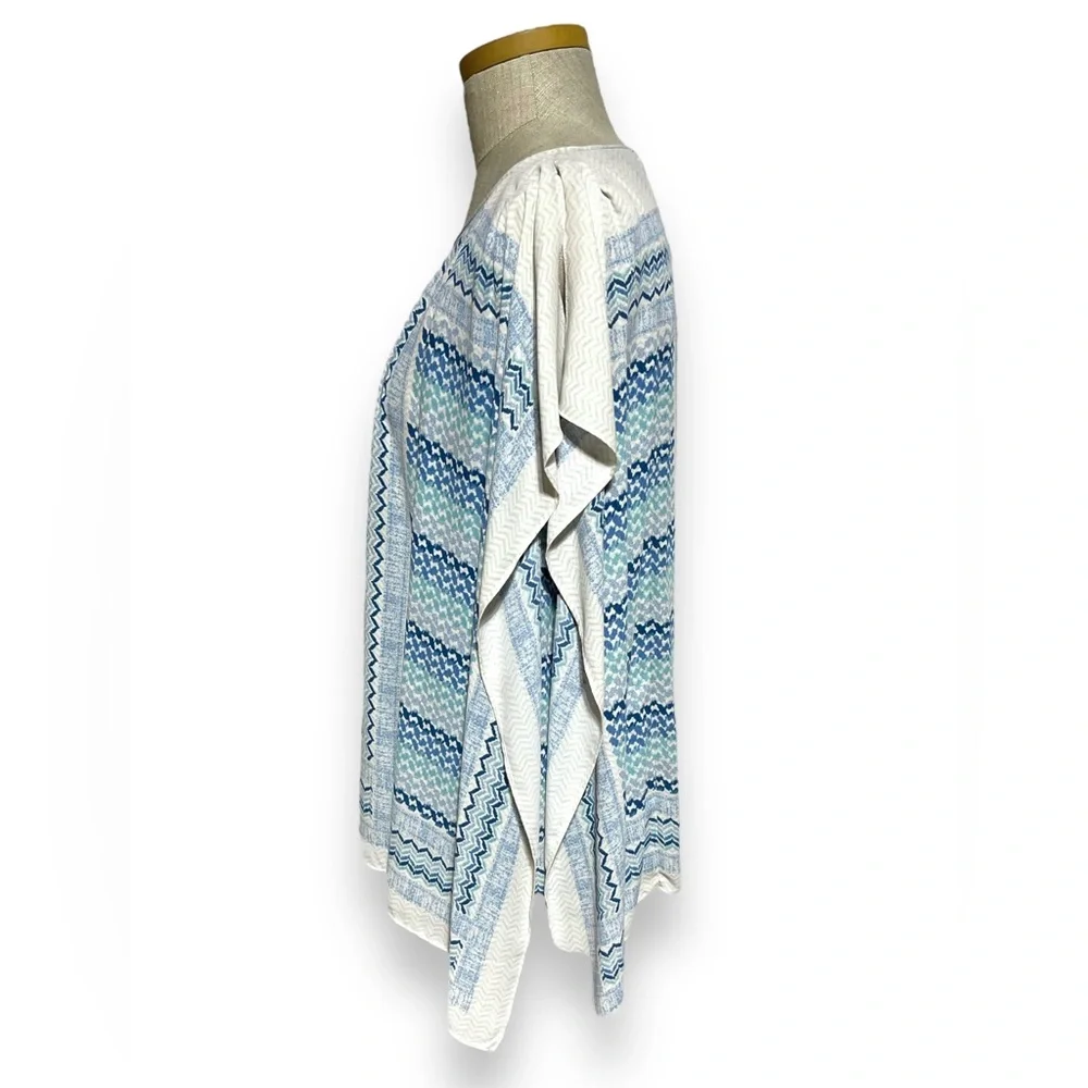 NWT Blue Coastal Kaili Keyhole Woven Top, Large